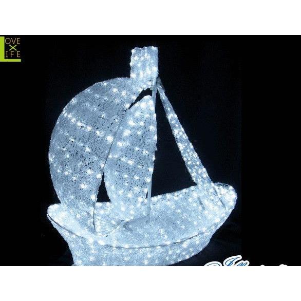 9zak360【20 】LED ボート【3D】【立体】【船】【帆船】【ボート】【LED】船がモチーフのクリスタルイルミネーション！美しい仕上がりで満足