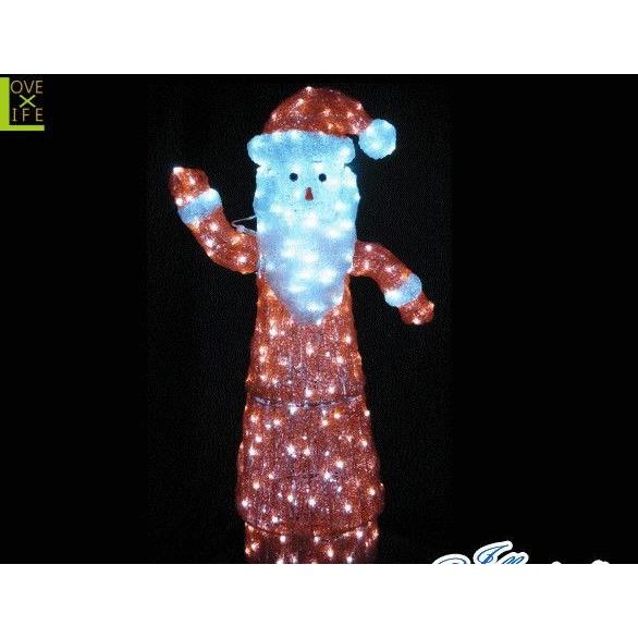 9zak364【20 】LED スタンド トール サンタ【サンタクロース】【3D】【立体】【サンタさん】【LED】ノッポのサンタさんが玄関でお客様をお