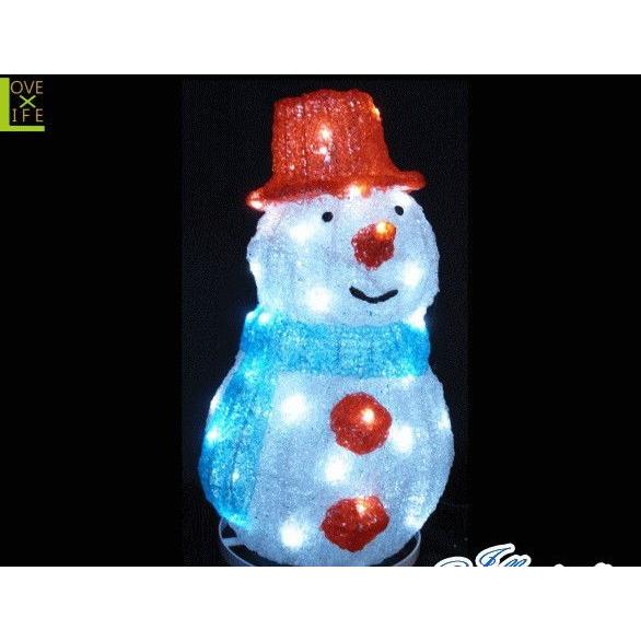 9zak365【20 】LED レッドハットスノーマン【スノーマン】【3D】【立体】【雪だるま】【LED】【スノー】まん丸かわいいスノーマンが登場！ぽ