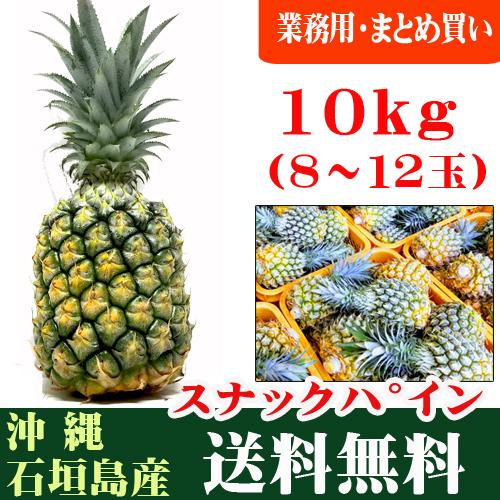 スナックパイン 10kg 8〜12玉 石垣島産 まとめ買い・ケース特価 : 果物