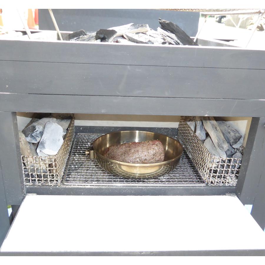 当店オリジナル ピザ窯付きバーベキュー炉 初号機本体のみ 国産