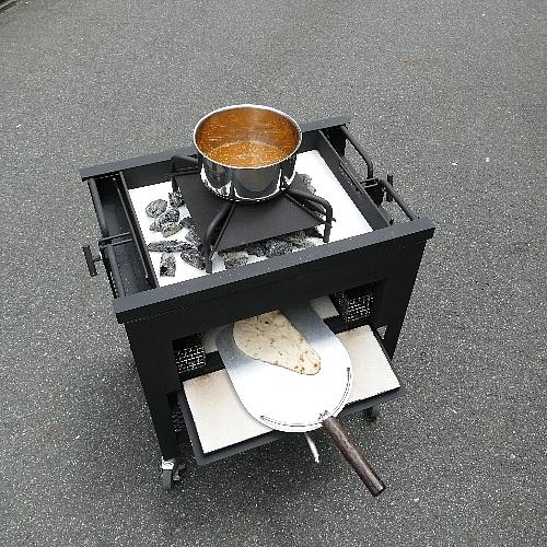 ピザ窯付きバーベキュー炉 初号機とピールセット 国産 キャンプ