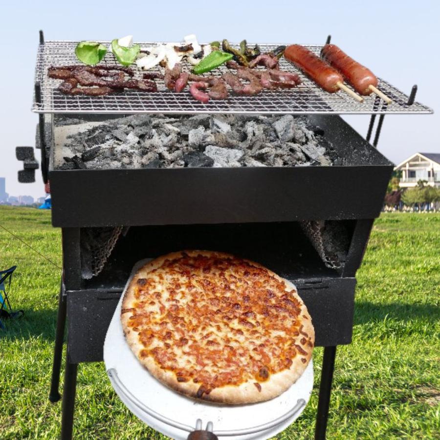 BBQ 七輪 コンロ ピザ釜 など自由に使えます ピザ窯付七輪5号機 バーベキュー キャンプ ホームパーティー 移動