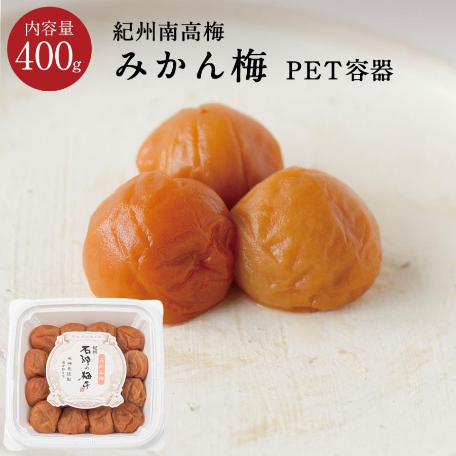 紀州南高梅 みかん梅 塩分5％ PET容器 400g 梅干し梅干 国産 南高梅 高級 石神邑 みかん | 