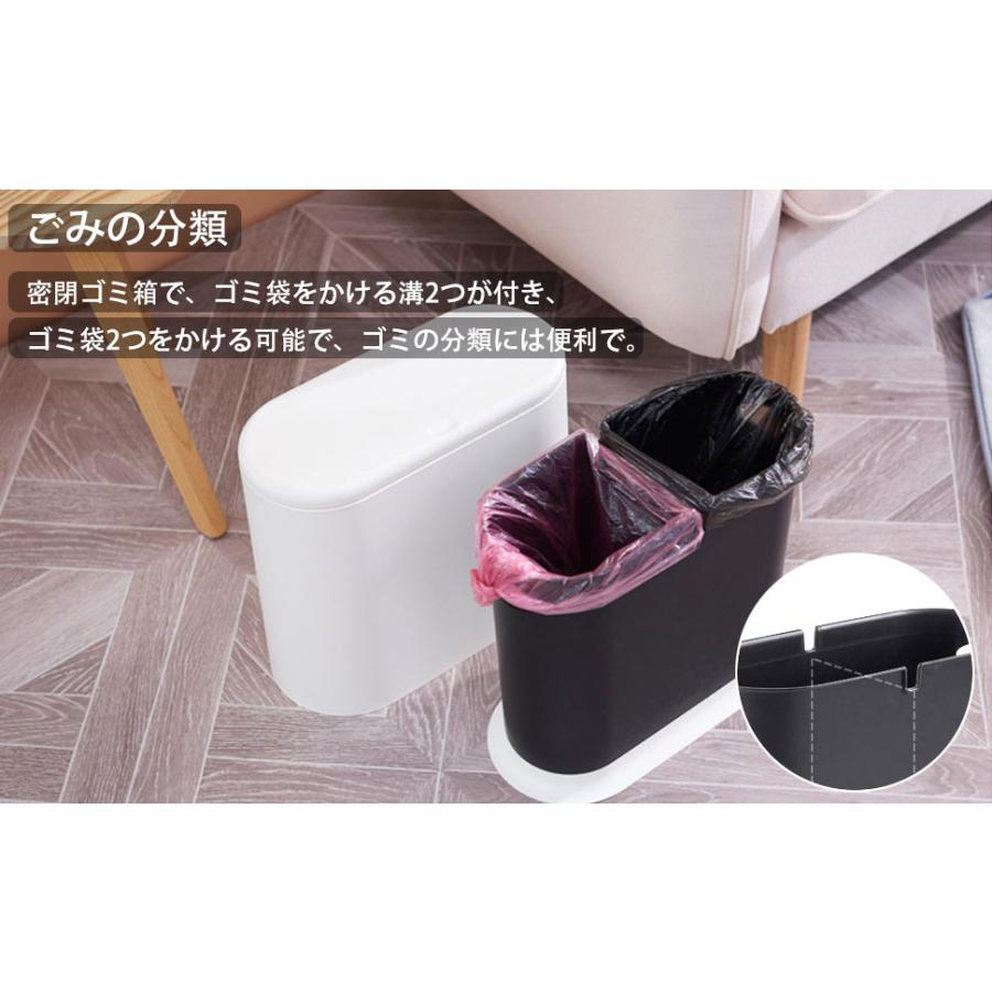 分別ゴミ箱 スリム 10l フタ付き 並行輸入品 プラスチック おしゃれ コンパクト 分類 スタイリッシュ 省スペース 分別