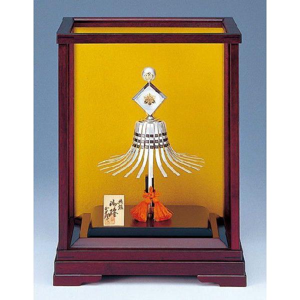 まとい置物 純銀製 スポーツ ガラスケース入り Sb 0002 Sl 盾 モニュメント 伊志井徽章