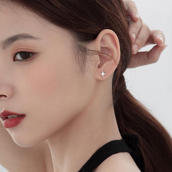 シルバー 星形ピアス 片耳用 ピアス メンズ レディース シルバー925 星 スタッドピアス