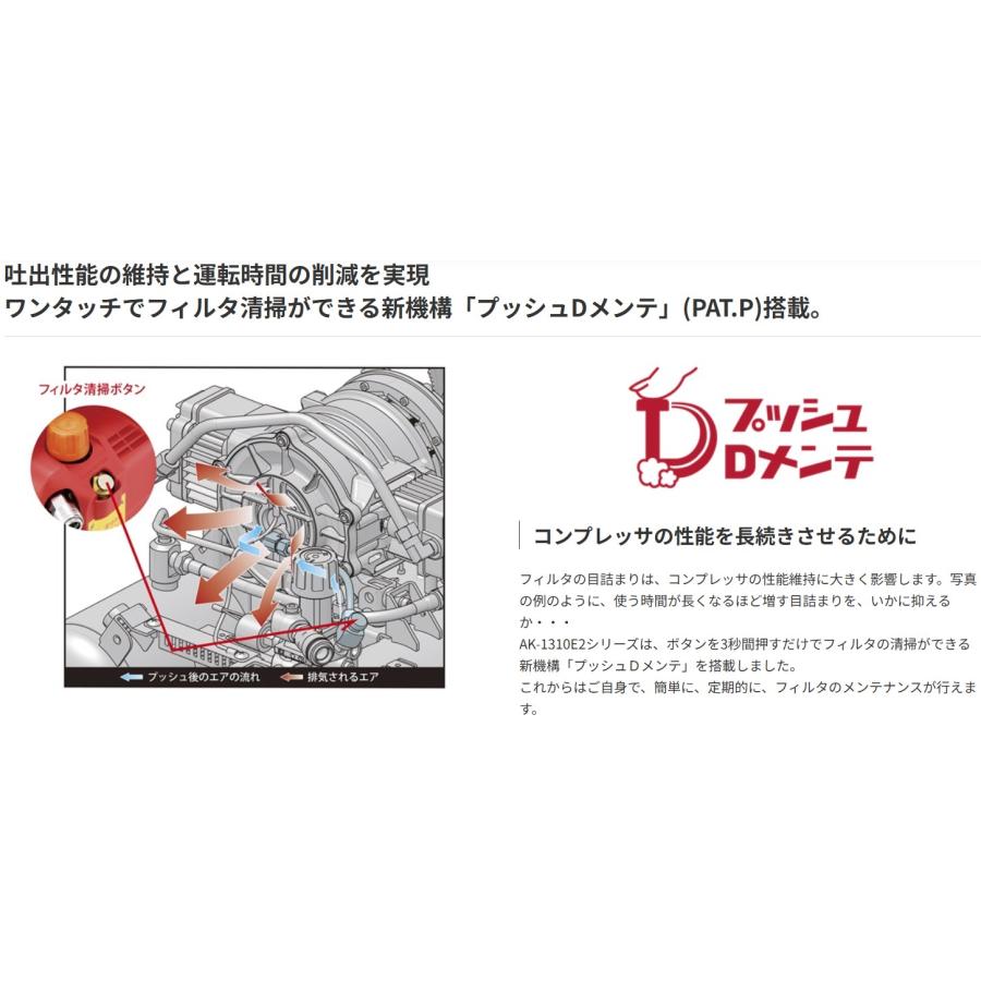 マックス（MAX） 高圧エアコンプレッサ AK-HL1310E2ブラック 高圧取