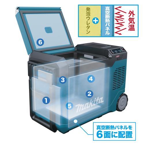 マ*ア様 Makita 40V 冷温庫 DC18RA バッテリー付き マキタ（makita） 18V/40Vmax 充電式保冷温庫 CW006GZ 青 本体のみ