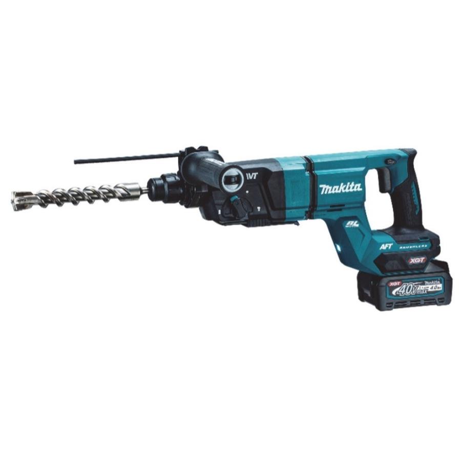 MAKITA マキタ 40v 28mm 充電式ハンマドリル バッテリーx1付 ※充電器無し HR007G ブルー マキタ（makita） 40Vmax 28mm 充電式ハンマドリル HR007GRMX