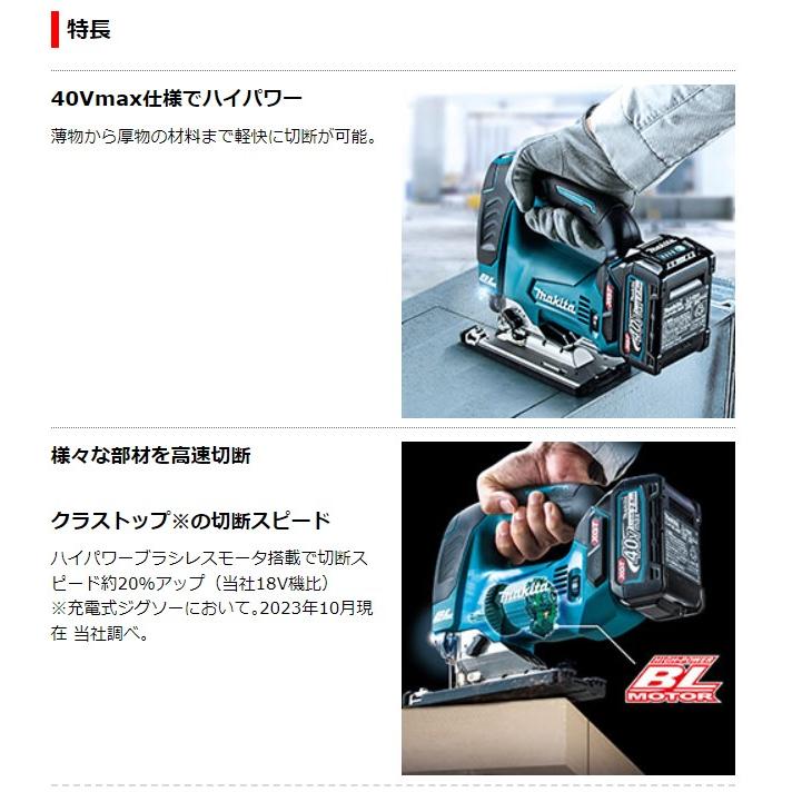 マキタ 40Vmax 充電式ジグソー JV002GRDX (バッテリBL4025×2本 マキタ 40Vmax 充電式ジグソー JV002GRDX (バッテリBL4025×2本