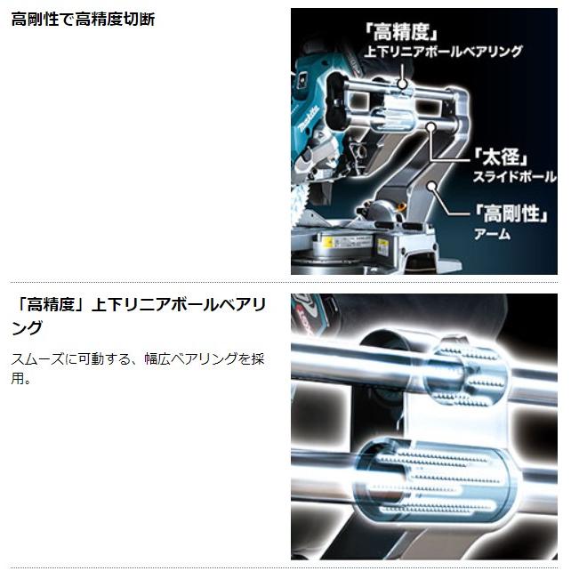 マキタ 40Vmax 190mm 充電式スライドマルノコ LS008GZ 本体のみ(鮫肌チップソー付/バッテリ・充電器・ワイヤレスユニット別売)｜ishikana｜05