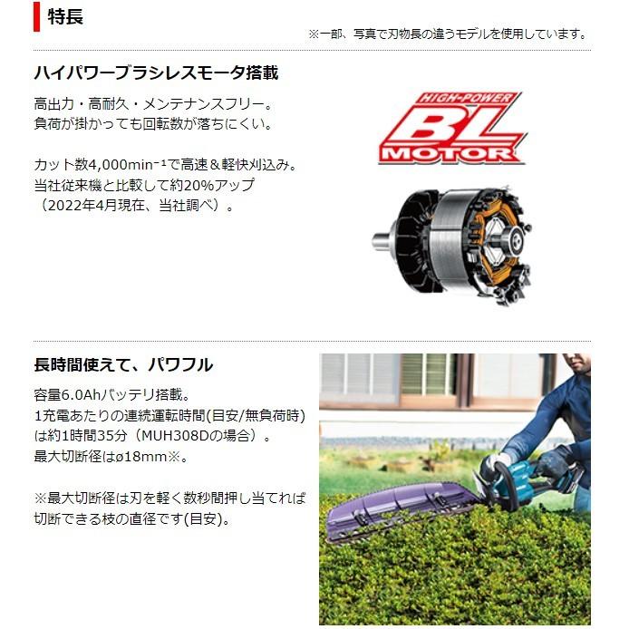 マキタ 18V 充電式ヘッジトリマ MUH308DZ 本体のみ(バッテリ マキタ 18V 充電式ヘッジトリマ MUH308DZ 本体のみ(バッテリ
