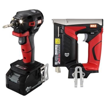 マックス（MAX） 18V 充電コンボセット インパクトドライバ+タッカ PJ 