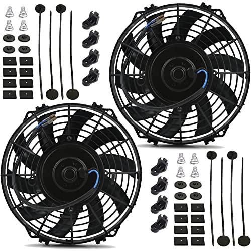 American Volt Dual 9" Inch Electric Fans 12 Volt Engine Cooling Fan 80