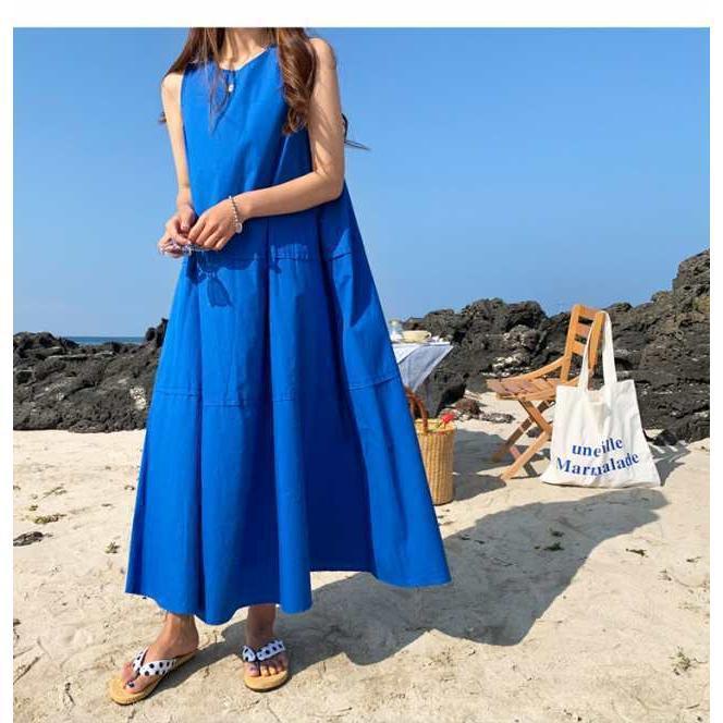 ノースリーブティアードワンピース　ライトブルー バブ Bab ノースリーブティアードギャザーワンピース （ライト