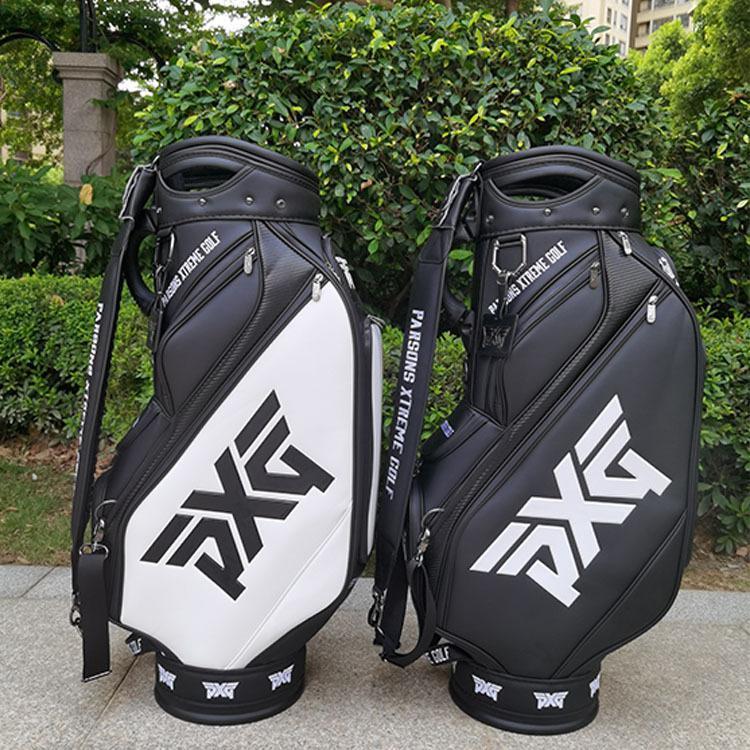 PXG キャディバッグ 黒/白 フード付き レディースサイズ 美品（ゴルフ 