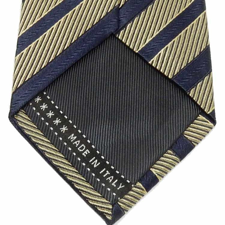 ZEGNA（ゼニア） ◇Ermenegildo Zegna◇イタリア製ネクタイ◇濃紺×黄金