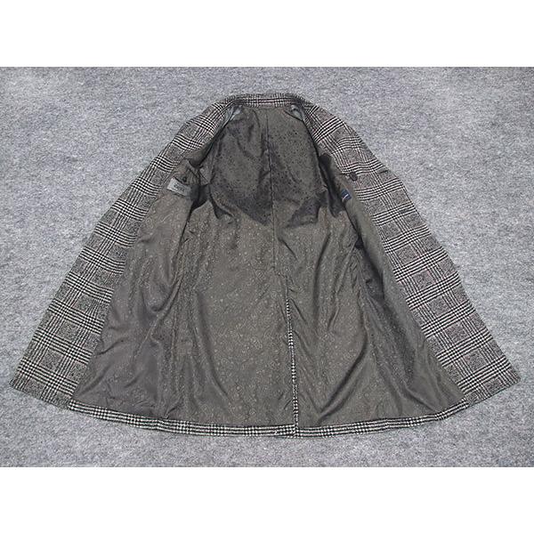 ダブルラグジュアリーコート イタリー生地[FORTEX] 白黒/二重格子