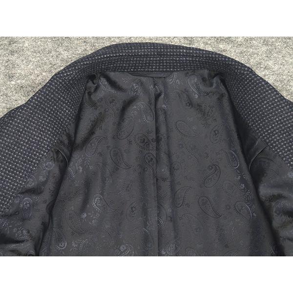 シングルチェスターコート イタリー生地[FORTEX] 紺系/ドット風