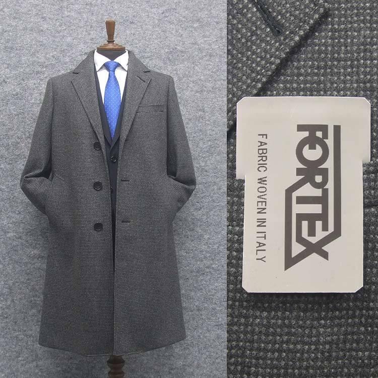 Suit select ヘリンボーン チェスターコート ダブル 別注 Harris Tweed
