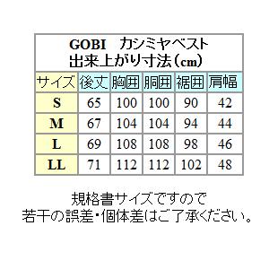 GOBI（ゴビ） オーガニックカシミヤ100％ Vネックベスト 前開き 茶系