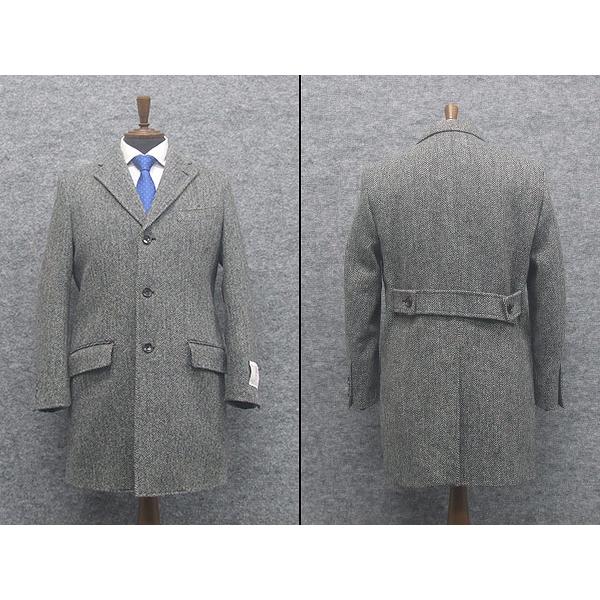 Harris Tweed グレー チェスターコート HARRIS TWEED 英国生地 [Harris Tweed]ハリスツイード