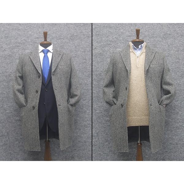 Harris Tweed グレー チェスターコート HARRIS TWEED 英国生地 [Harris Tweed]ハリスツイード
