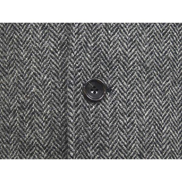 【専用】ハリスツイード ウールチェスターコート ヘリンボーン グレー M 専用】ハリスツイード ウールチェスターコート ヘリンボーン