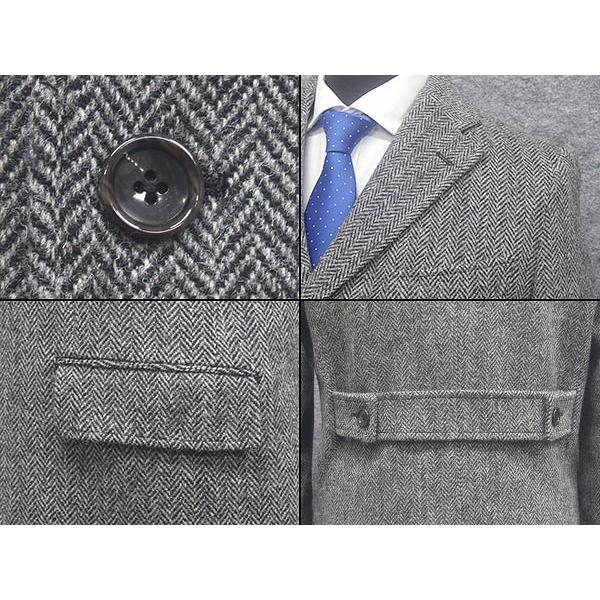 Harris Tweed グレー チェスターコート HARRIS TWEED 英国生地 [Harris Tweed]ハリスツイード