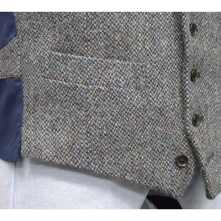 HARRIS TWEED（ハリスツイード） 英国生地 ベスト [A体][AB体] 青系