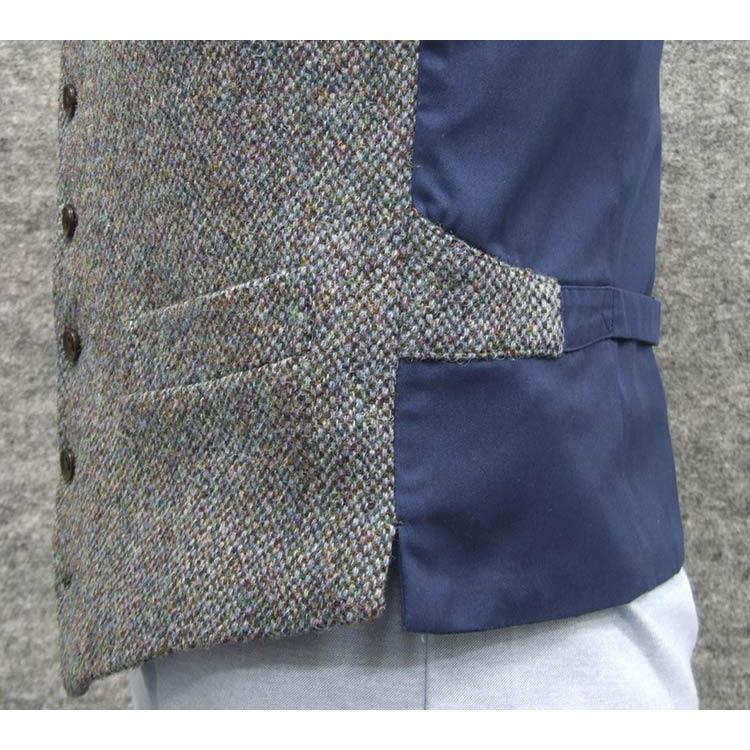 HARRIS TWEED USA製 ヘリンボーン ベスト スコットランド産ウール 美品