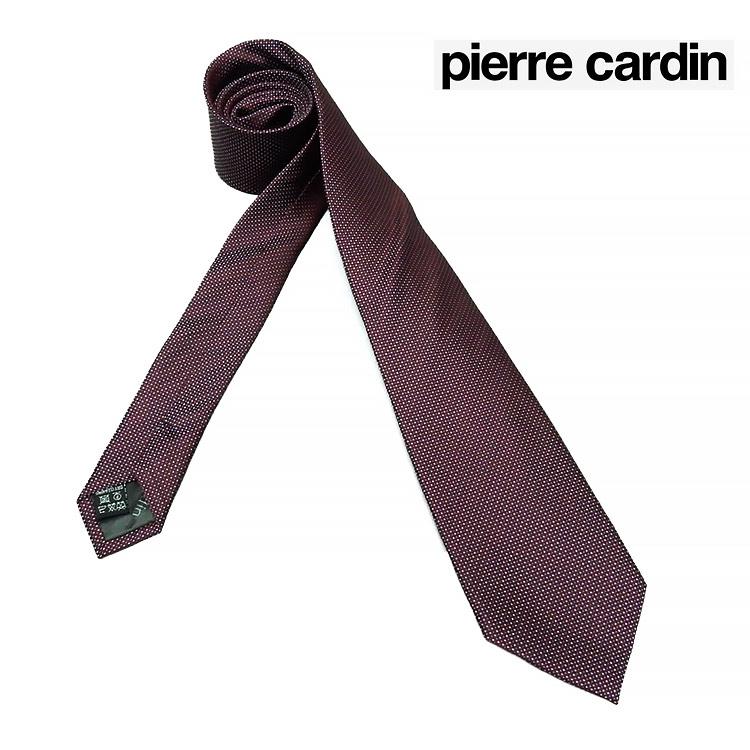 pierre cardin（ピエール カルダン） イタリア製ネクタイ 濃赤紫