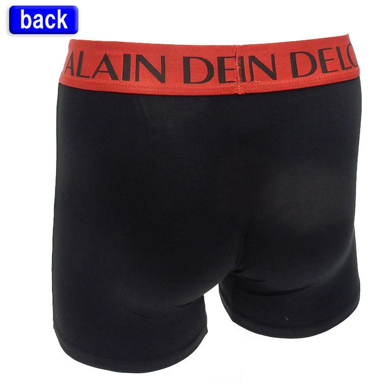 アランドロン ボクサーブリーフ ボクサーパンツ 黒×赤 前開き アンダー