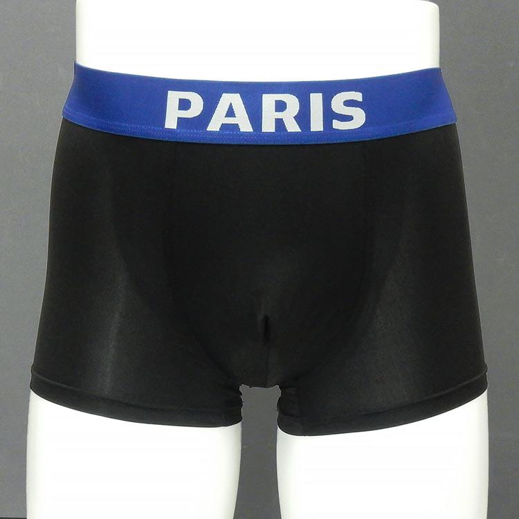 ボクサーパンツ PARIS16e 単品 ボクサーブリーフ 黒×青 前閉じ
