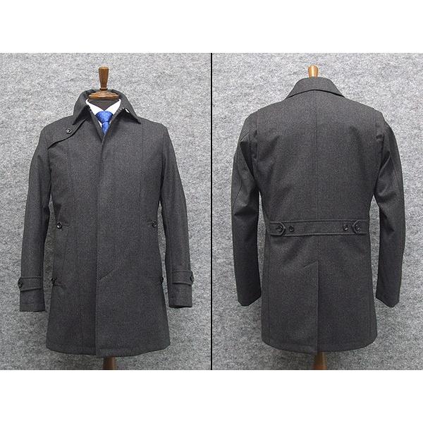 ビジネスコート トレンチ風 最新ウール素材 [A体][AB体]対応