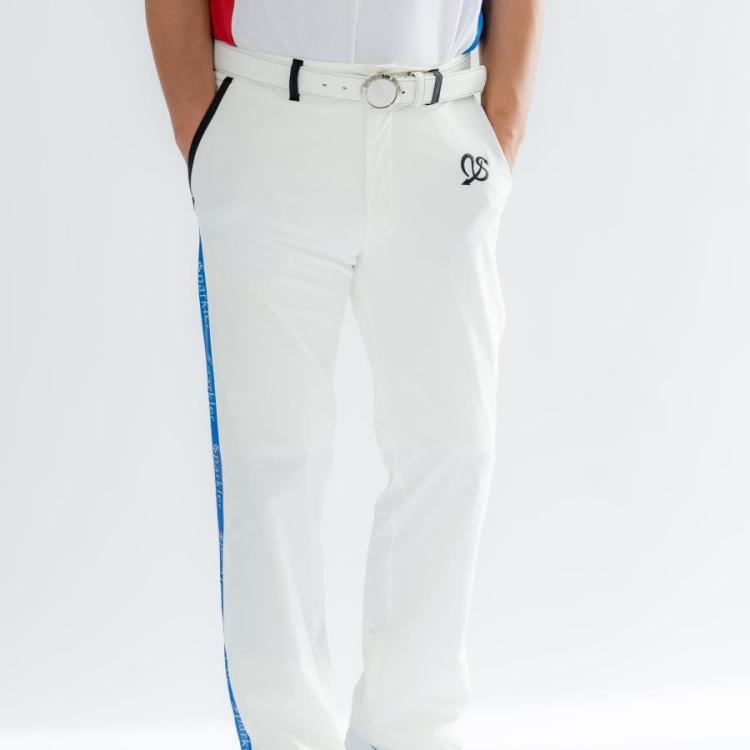 SSparkler（スパークラー） ゴルフパンツ メンズ◆白×青◆　UVケア　ゴルフウェア　送料無料　SPKG-P01-blu SSparkler（スパークラー） ゴルフパンツ メンズ 白×青 UVケア ゴルフ