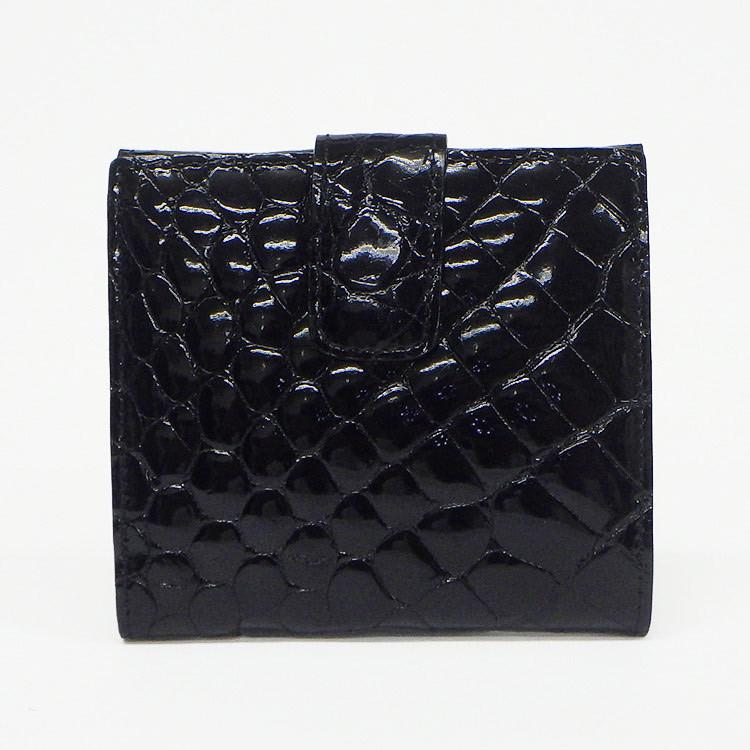 天然皮革 メンズ二つ折り財布 ナイルクロコダイル革/センター1枚取り