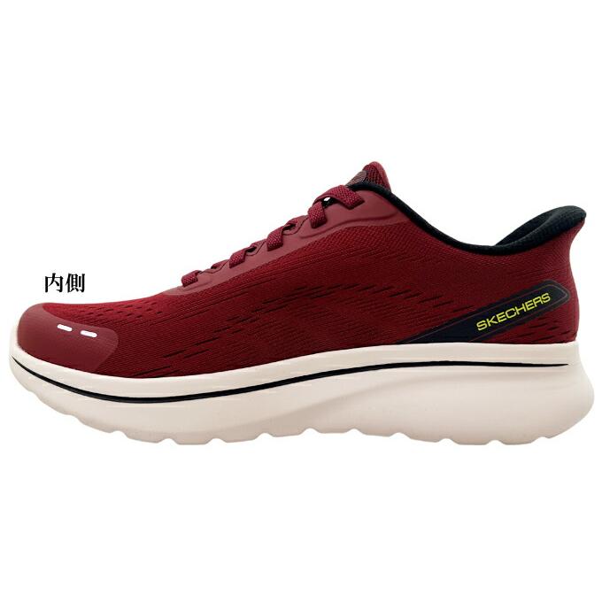 SKECHERS（スケッチャーズ） 送料無料 ハンズフリースリップインズ 217075 ダークレッド ブラック/ホワイト 25.0~28 ...
