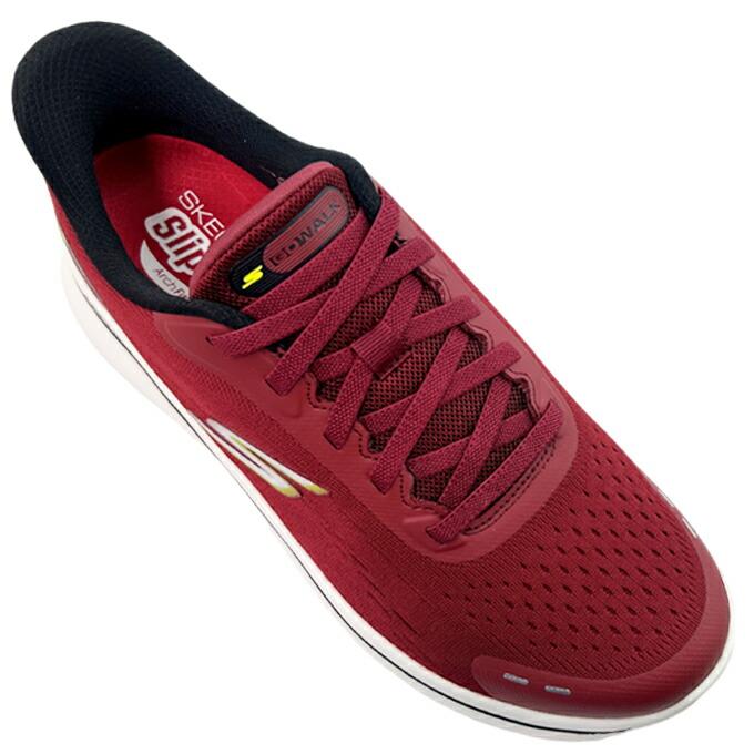 SKECHERS（スケッチャーズ） 送料無料 ハンズフリースリップインズ 217075 ダークレッド ブラック/ホワイト 25.0~28 ...