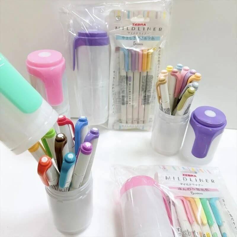 数量限定]ゼブラ マイルドライナー 10色セット ボトルケース付き