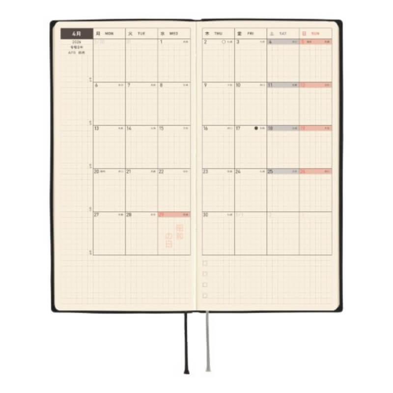 ほぼ日手帳 ほぼ日 2026年度版 4月始まり weeks spring 週間レフト