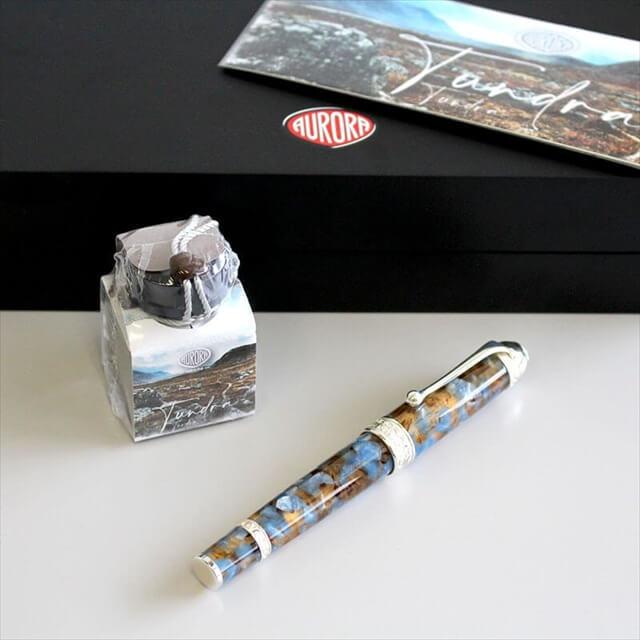 数量限定]アウロラ 限定生産品 アンビエンテ・ツンドラ 万年筆 太字
