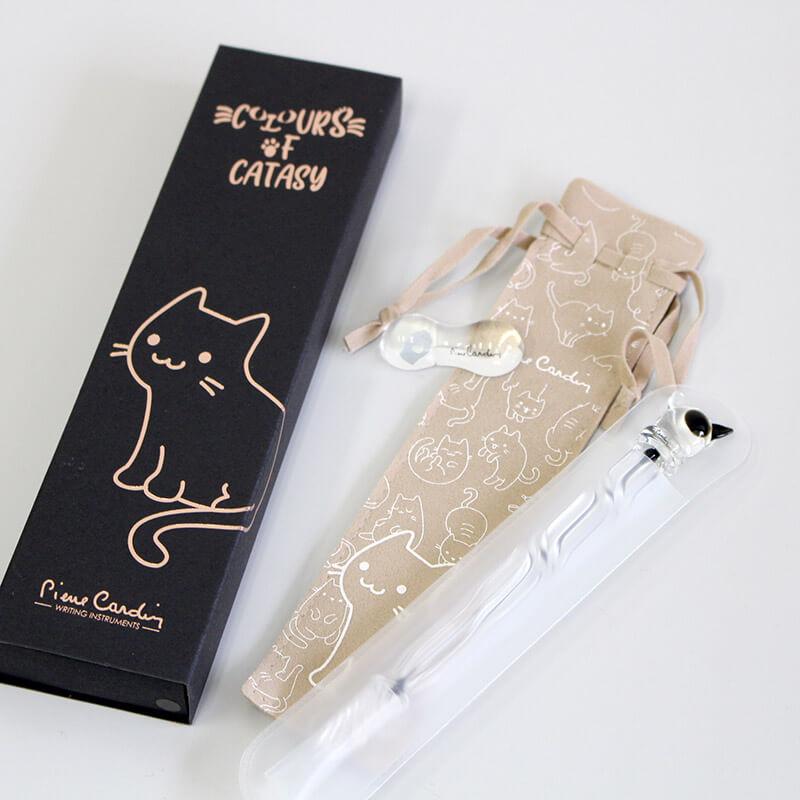 ピエール・カルダン Piere Cardin Colour of Catasy 猫のガラスペン
