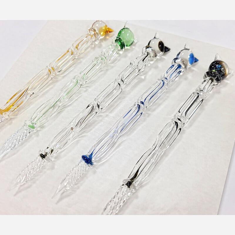 ピエール・カルダン Piere Cardin Colour of Catasy 猫のガラスペン