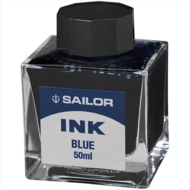 新品未使用　Sailor 青色 万年筆 インク瓶付き セーラー万年筆 万年筆用ボトルインク 50ml ブルー : 石丸文行堂ヤフー