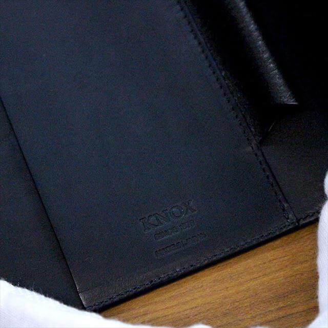 KNOX オーセン システム手帳 フラップ留めタイプ ブラック ナロー 