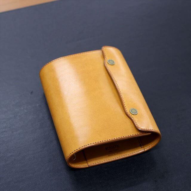 KNOX オーセン システム手帳 フラップ留めタイプ ブラウン ミニサイズ 
