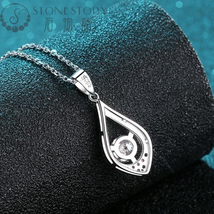 ネックレス レディース モアサナイト 水滴型 0.5ct 金属アレルギー対応