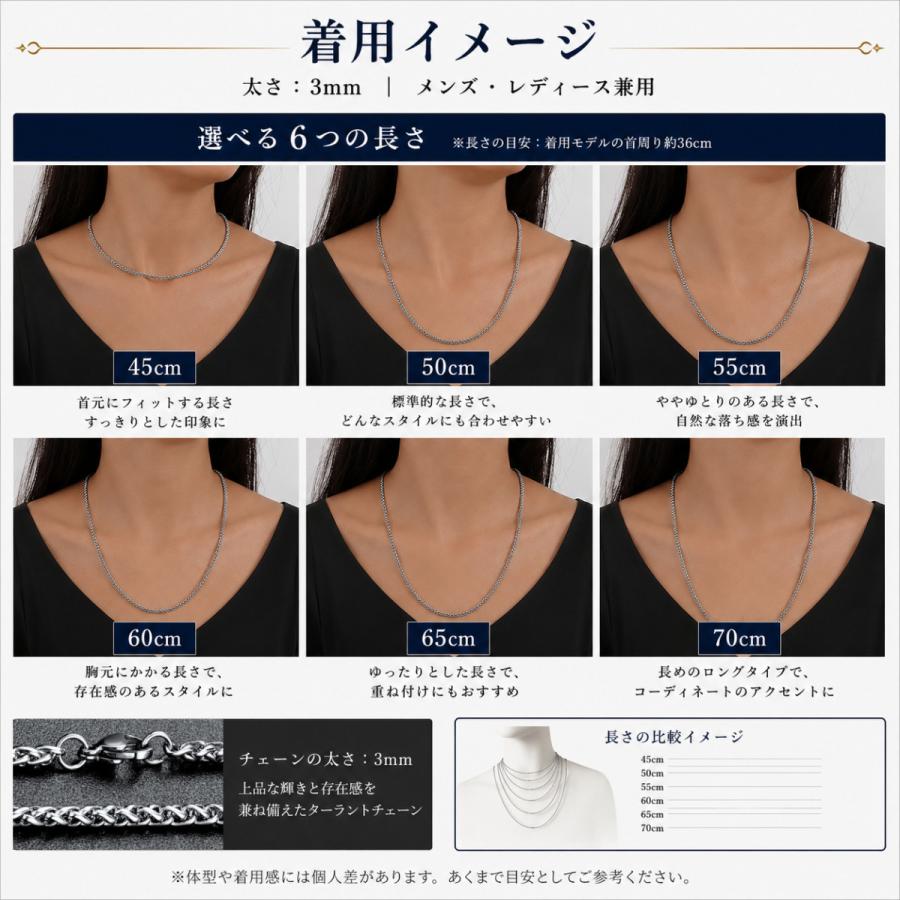 ネックレス チェーン メンズ レディース 316Lサージカルステンレス